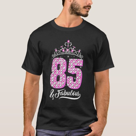 85 en 85e verjaardag van de diamantkroon ("Fabulou T-shirt (Voorkant)
