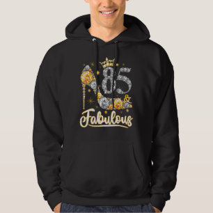 85 en Fabulous 85 jaar Old 85th Birthday Diamond C Hoodie
