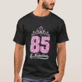 85 En Fabulous 85th Verjaardag Diamond Crown Gift  T-shirt (Voorkant)