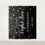 85 & Fabulous verjaardag Fotocabine achtergrond Wandkleed (Voorkant)