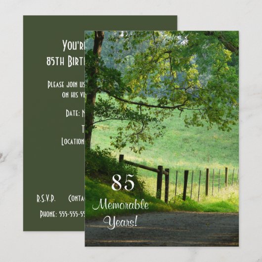 85 Herdenkingsjaar/Verjaardags feestdag Kaart (Voorkant / Achterkant)