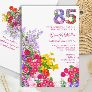 85 Jaar Elegante Tuin Bloem – 85ste verjaardag Kaart