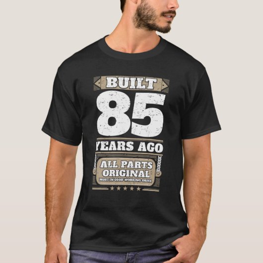 85 jaar geleden 85th Birthday T Shirt (Voorkant)