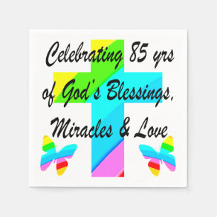 85 JAAR GODS WONDEREN EN LIEFDE SERVETTEN