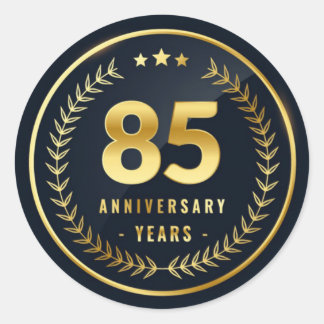 85 jaar Jubileum envelopzegel Ronde Sticker