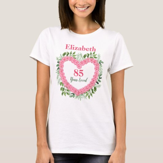 85 jaar met 85ste verjaardag Shirt voor vrouwen (Voorkant)