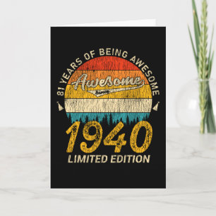 85 jaar oud 1940 Retro Geweldige 85ste verjaardags Kaart