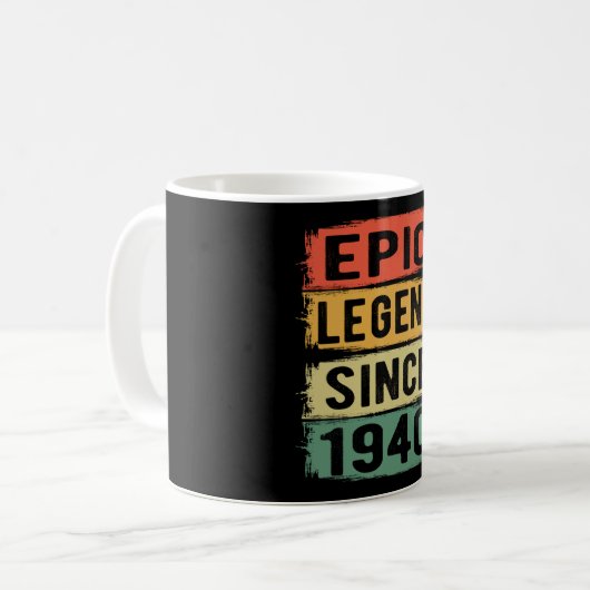 85 jaar oud Bday 1940 Epic Legend 85ste verjaardag Koffiemok (Voorkant links)