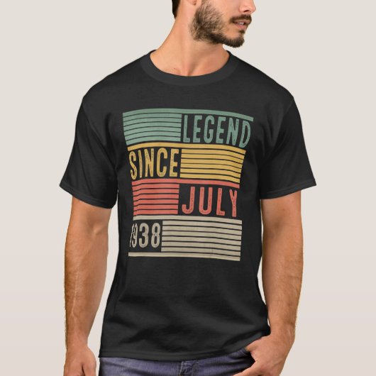 85 Jaar Oud Jongen Tiener Legend Sinds Juli 1938 8 T-shirt (Voorkant)