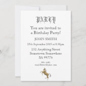 85 jaar oud verjaardagsfeest met paarden kaart (Achterkant)