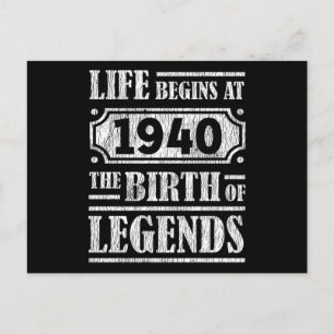 85 Jaar Oude 1940 Geboorte Van Legende 85ste Verja Briefkaart