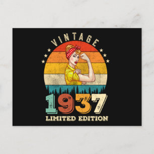85 jaar oude dag dag 1937  85e verjaardag vrouwen briefkaart