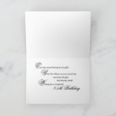 85 jaar oude vogelcadeautjes en gelilies kaart (Binnen)