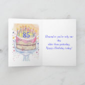 85 jaar van de oude, Gelukkige Verjaardag Kaart (Binnen)