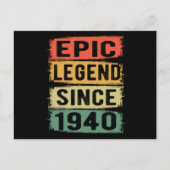 85 Jaar Verjaardag 1940 Epische Legende 85e Verjaa Briefkaart (Voorkant)