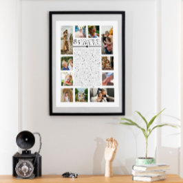 85 redenen waarom we van je houden Fotocollage Ver Poster