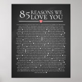 85 redenen waarom we van je houden op de 80e zesti poster (Voorkant)