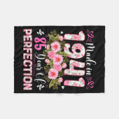 85 Year Old Made In 1941 Floral 85th Birthday Wome Fleece Deken (Voorkant (Horizontaal))