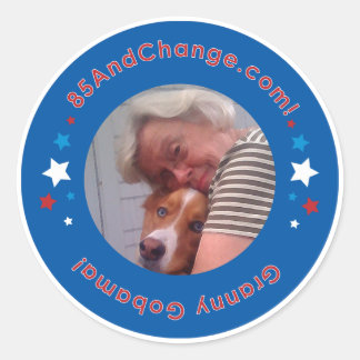 85AndChange_GrannyGobama_Sticker Ronde Sticker