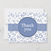 85e Bedankt: Blauw/Wit Nummer Patroon (Voorkant)