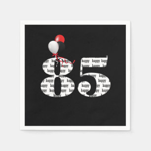 85e Birthday party ballonnen Servet
