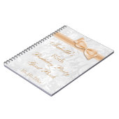 85e Birthday Party Damask en Bow Notitieboek (Linkerzijde)