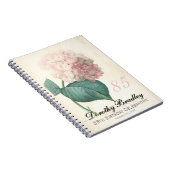 85e geboortedag Botanische hydrangea-Guest Book Notitieboek (Rechterzijde)