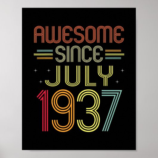 85e geboortedag - cadeaus Geweldige sinds juli 193 Poster (Voorkant)