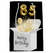 85e goudzeemeerballonnen in witte doos medium cadeauzakje (Voorkant)