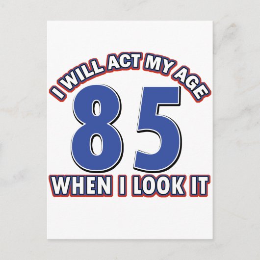 85e jaar design briefkaart (Voorkant)