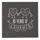 85e Jubileum Gift Chalk Hearts Kubus (Rechts)