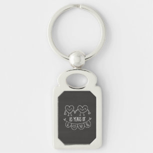 85e Jubileum Gift Chalk Hearts Sleutelhanger