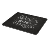 85e Jubileum Gift Chalk Hearts Snijplank (Hoek)