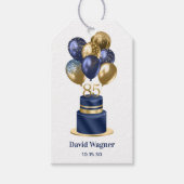 85e marinierblauwe kake cadeaulabel (Voorkant)