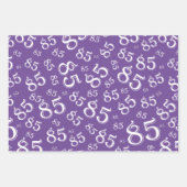 85e mijlpaal Paars nummer 85 Inpakpapier Vel (Voorkant)