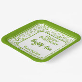 85e Partij Willekeurige Nummer Patroon Groen/Wit Papieren Bordje (Gebogen)