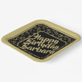 85e Partij Willekeurige Nummer Patroon Zwart/Goud Papieren Bordje (Gebogen)