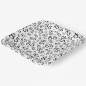 85e Partij Willekeurige Nummer Patroon Zwart/Wit Papieren Bordje (Gebogen)