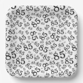 85e Partij Willekeurige Nummer Patroon Zwart/Wit Papieren Bordje (Voorkant)