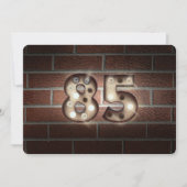 85e stralen van de Birthday Party op baksteen Kaart (Voorkant)