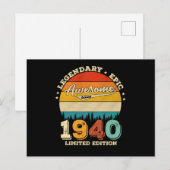 85e Verjaardag 1940 Leuk 85ste Verjaardagscadeau Briefkaart (Voorkant / Achterkant)