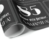 85e verjaardag - Art Deco geïnspireerd look "85",  Cadeaupapier (Rol Hoek)