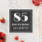 85e verjaardag ~ Art Deco geïnspireerd look "85",  Servet (Insitu)