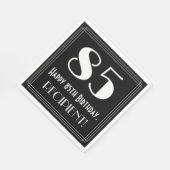 85e verjaardag ~ Art Deco geïnspireerd look "85",  Servet (Hoek)