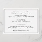 85e verjaardag — Art Deco Style "85" + Naam Folie Uitnodiging (Achterkant)