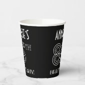 85e verjaardag: Art Deco Style + aangepaste naam Papieren Bekers (Links)