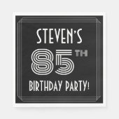 85e verjaardag: Art Deco Style + aangepaste naam Servet (Voorkant)