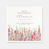 85e verjaardag augustus Geboortemaand Bloem Gladio Servet (Voorkant)