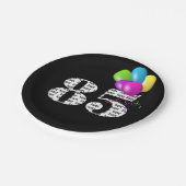 85e verjaardag ballon boeket papieren bordje (Gekanteld)