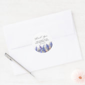 85e Verjaardag Blauw Juli Geboorte Bloem Custom Fl Ronde Sticker (Envelop)